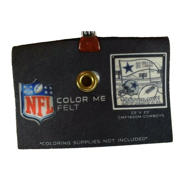 NFL Color Me Felt 23 x 23 Brass Grommet Banner Dallas Cowboys - Picture 3 of 4
